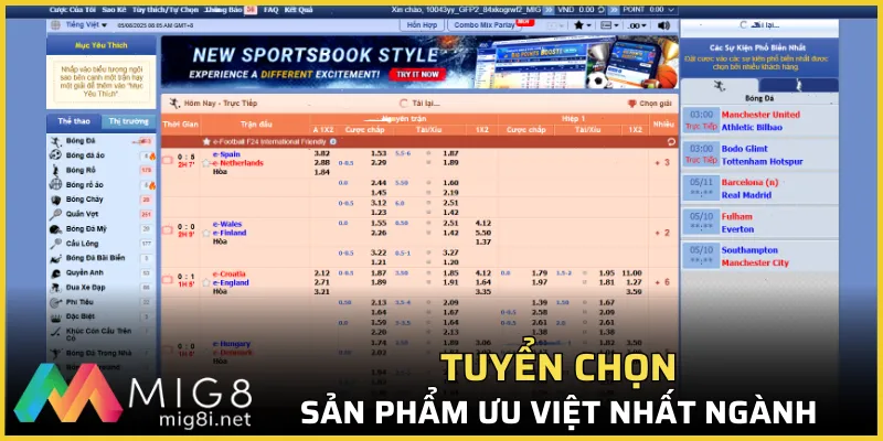 Thể Thao Mig8 - Tận Hưởng Những Bộ Môn Top 1 Hiện Nay 3 Tuyển chọn những sản phẩm ưu việt nhất ngànhTuyển chọn những sản phẩm ưu việt nhất ngành